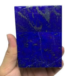 Polished Lapis Lazuli Box: Afghan Gemstone Jewelry Box (380g, 101x72x39 mm)
