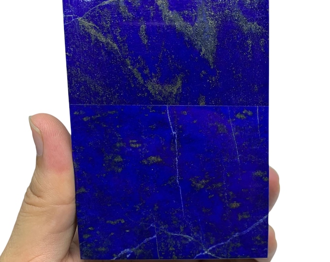 Polished Lapis Lazuli Box: Afghan Gemstone Jewelry Box (380g, 101x72x39 mm)