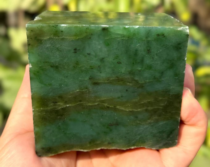 1477 Grams Best Quality Green Color Nephrite Jade Cube, Jade Stone, Jade Cube, Nephrite Jade, Nephrite Cube, Nephrite Jade Cubic, Green Jade