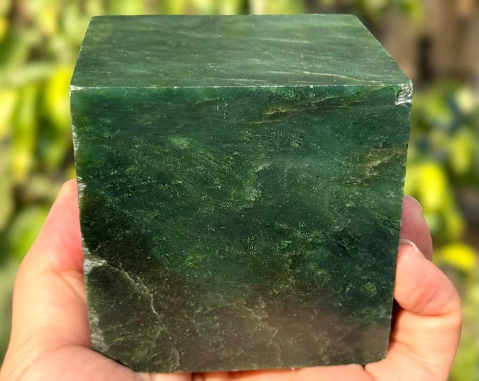 1348 Grams Best Quality Green Color Nephrite Jade Cube, Jade Stone, Jade Cube, Nephrite Jade, Nephrite Cube, Nephrite Jade Cubic, Green Jade