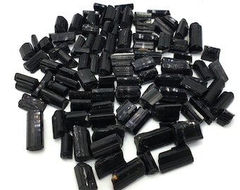 250 Grams Lustrous Black Tourmaline Crystals: Home Decor