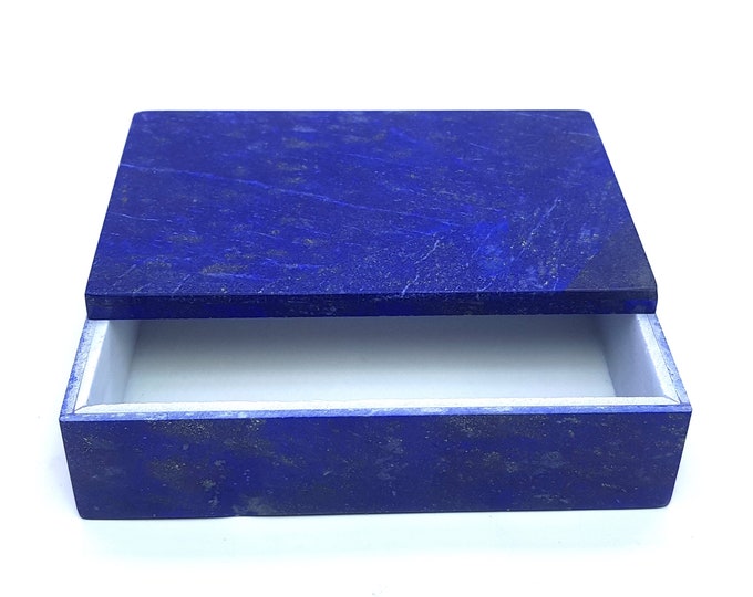 673 Grams Beautiful Lapis Lazuli Jewellery Box 145x95x42mm