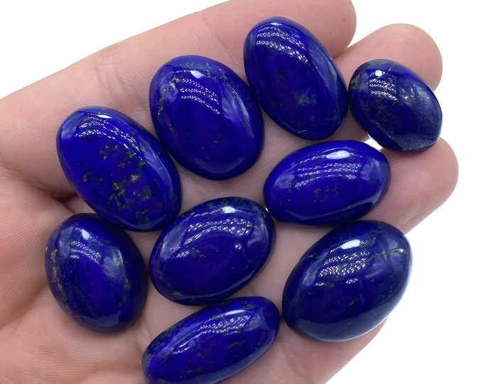 54Grams Amazing AAA Quality Lapis Lazuli Pair Cabochons, Lapis Cabochons, Lapis Stone Cabochons, Oval Cabochons