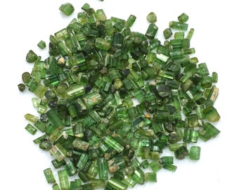 Beautiful Green Color Tourmaline Crystals 47 Grams