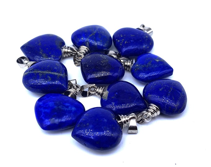 62 Grams Beautiful Blue Lapis Lazuli Hearts