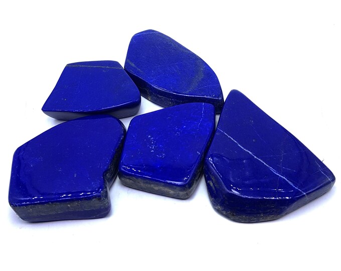 Gorgeous Lapis Lazuli High Quality Free Form Tumble 5 pieces