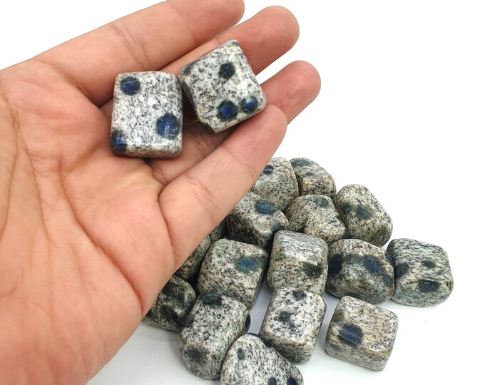 Beautiful Blue Dots K2 Jasper Tumbles 290 Grams