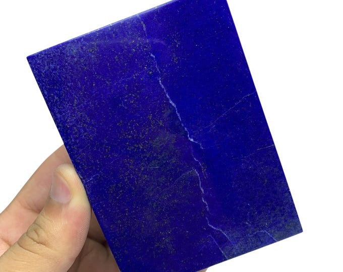Polished Lapis Lazuli Box: Afghan Blue Gemstone (99x72x38 mm, 390g)