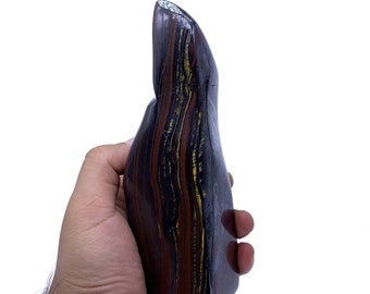 910g Polished Tiger Iron Stone Free Form - Afghanistan Origin