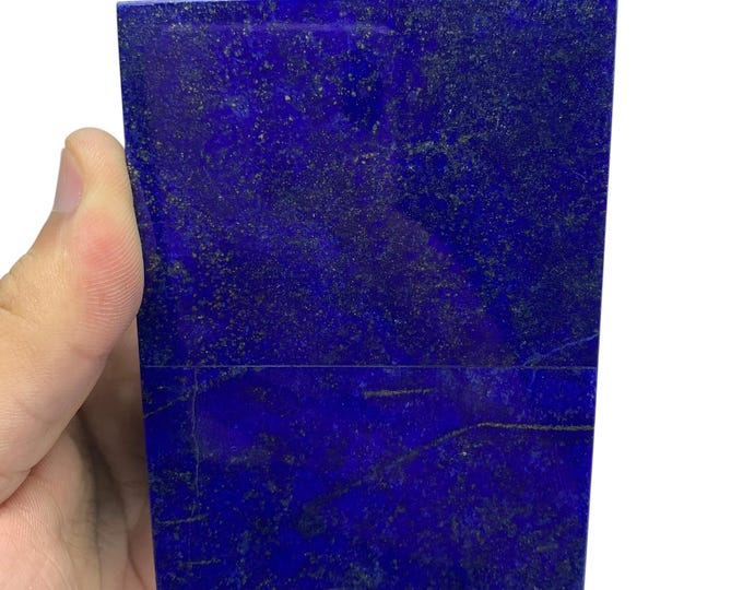 Polished Lapis Lazuli Box: Afghan Gemstone Jewelry Box (355g, 102x72x38 mm)