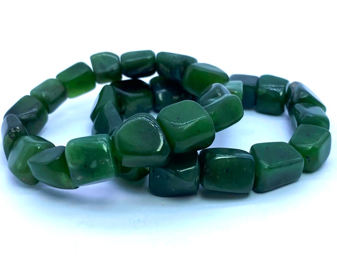 Beautiful Green Color Nephrite Jade Bracelets,Jade Bracelets,Nephrite Bracelets,Jade Stone Bracelets 105 Grams