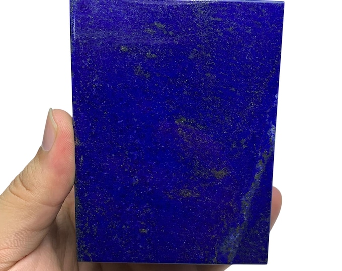 Polished Lapis Lazuli Box: Afghan Gemstone Jewelry Box (398g, 101x74x39 mm)