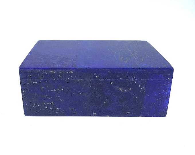 Beautiful Lapis Lazuli Jewellery Box 99mm x 72mm