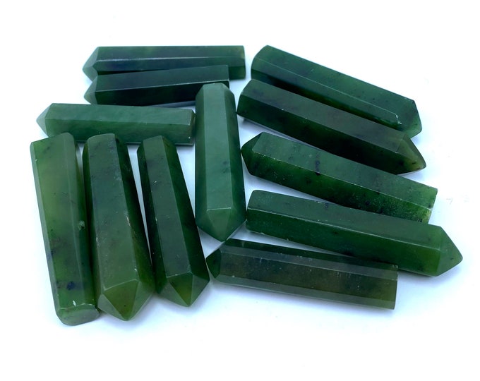 Beautiful Green Nephrite Jade Points,Crystals,Jade Points,Jade Crystals,Nephrite Jade Crystals,Nephrite Jade Points,Jade Stone,Nephrite