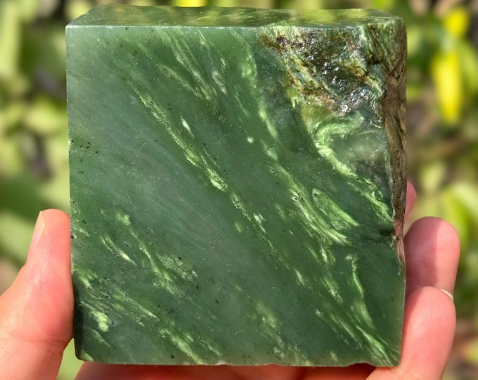 2.277 lbs Best Quality Green Color Nephrite Jade Cube, Jade Stone, Jade Cube, Nephrite Jade, Nephrite Cube, Nephrite Jade Cubic, Green Jade