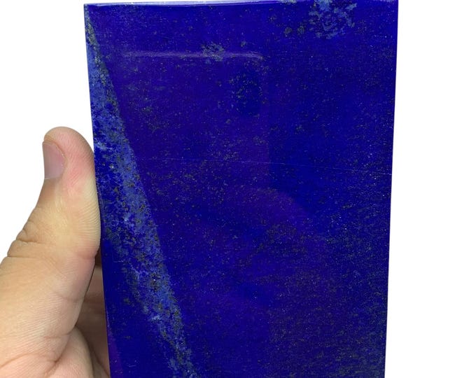 Polished Lapis Lazuli Box: Afghan Gemstone Jewelry Box (380g, 100x72x38 mm)