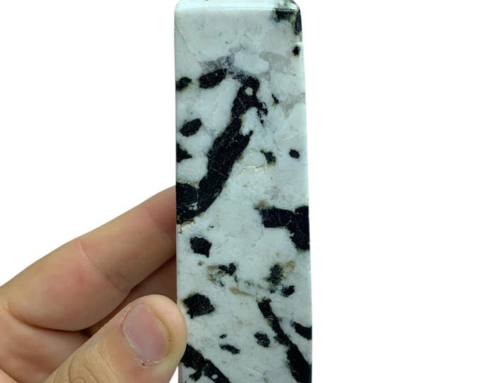 Black Tourmaline on Quartz Tower: Gemstone Obelisk