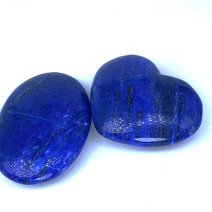 Natural Lapis Lazuli Heart & Palm Stones - Afghanistan Origin
