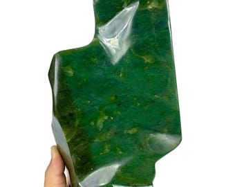 AAA Green Nephrite Jade Free Form - 2.97 Kg Polished Stone