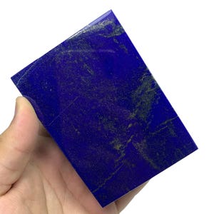 Polished Lapis Lazuli Box: Afghan Gemstone Jewelry Box (380g, 100x73x39 mm)