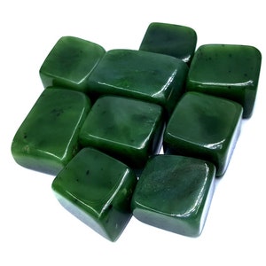 Handmade Green Nephrite Jade Tumbles - Afghanistan Origin