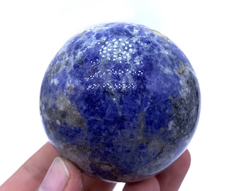 Natural K2 Lazurite Sphere: Blue Pakistan Crystal Ball (61mm, 294 grams)