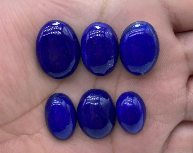 Beautiful Blue Lapis Lazuli Oval Shape Cabochons 30 Grams