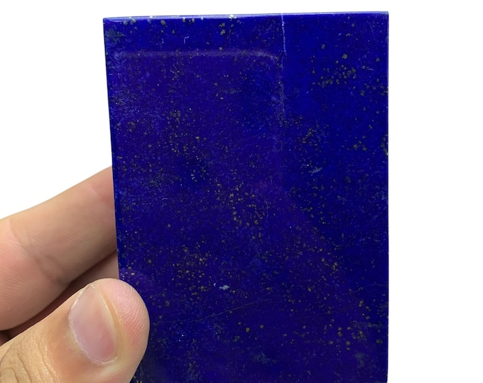 AAA Lapis Lazuli Box: Polished Gemstone Decoration (215g, 75x54x33 mm)