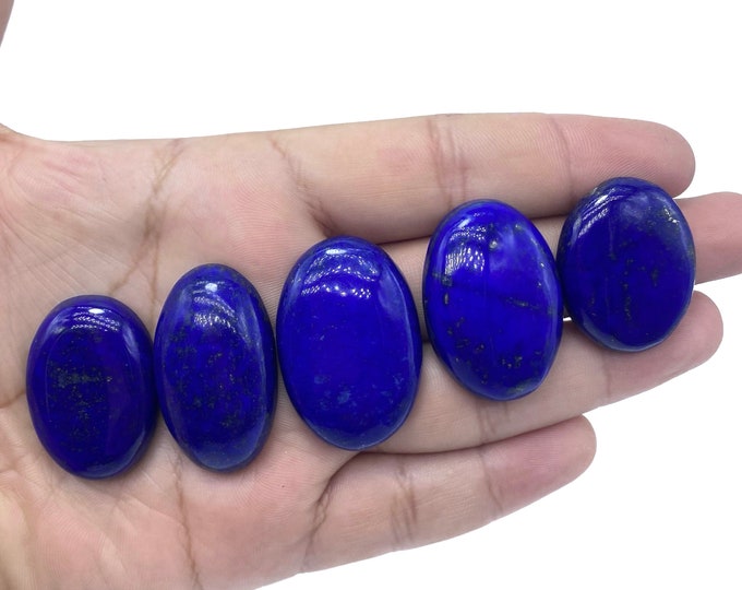 67 Grams Best AAA Quality Lapis Lazuli Pair Cabochons, Lapis Cabochons, Lapis Stone Cabochons, Oval Cabochons, Lapis Oval Cabochons , Lapis