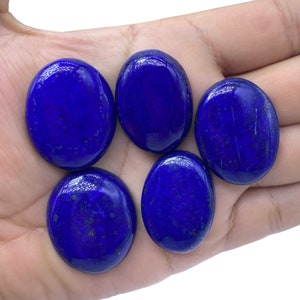 Blue Lapis Lazuli Oval Cabochons - 77 Grams, Afghanistan Origin