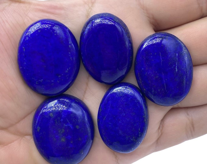 77 Grams Beautiful Blue Lapis Lazuli Oval Shape Cabochons,Lapis Cabs,Lapis Stone,Lapis Stone Cabs