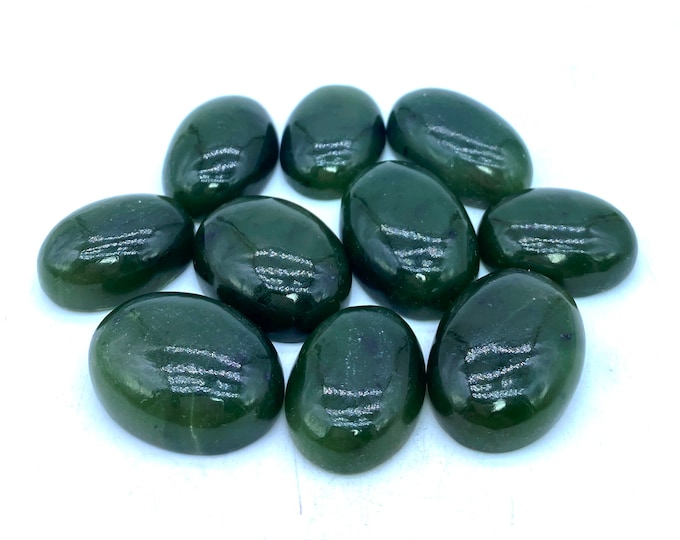 Green Nephrite Jade Best Quality Transparent Oval Shape Pendants 113 Grams