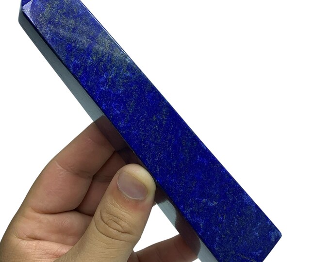 AAA Lapis Lazuli Tower Obelisk: Polished Blue Tower 395g