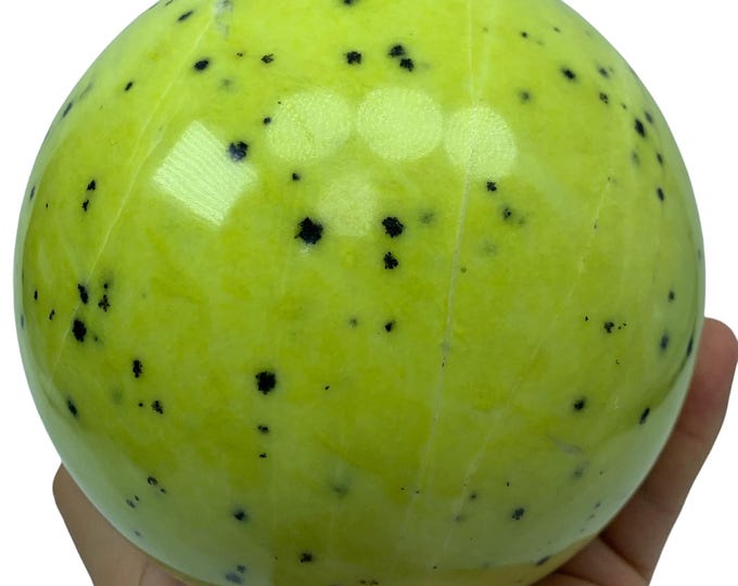 Yellow Serpentine Sphere: Afghanistan Gemstone Ball (125mm, 3.3Kg)