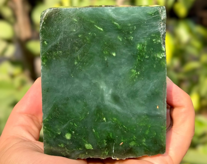 3.730 lbs Best Quality Green Color Nephrite Jade Cube, Jade Stone, Jade Cube, Nephrite Jade, Nephrite Cube, Nephrite Jade Cubic, Green Jade