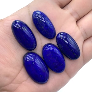 Blue Lapis Lazuli Oval Cabochons - 47 Grams, Afghanistan Origin