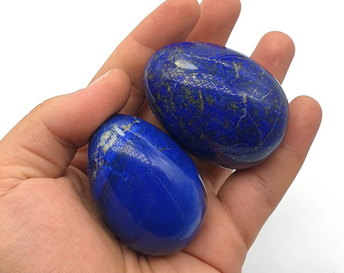 Lapis Lazuli Beautiful Top Quality A+++ Grade Hand Made 298 Grams 2 Eggs