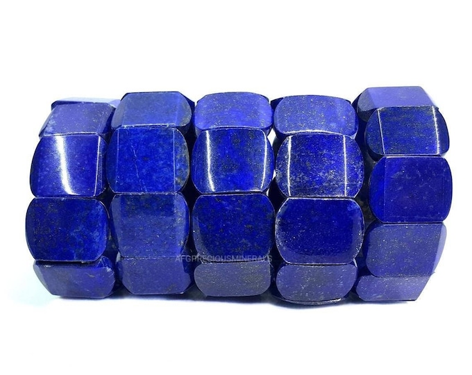 Wow Beautiful 100% natural Lapis Lazuli Bracelets 5 Pieces made by Afghan