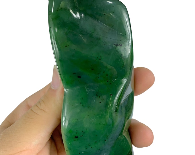 485g Great Quality Green Nephrite Jade Free Form, Nephrite Jade Free Form, Nephrite Jade Display, Nephrite, Nephrite Jade, Jade Free Form