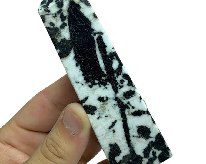 Black Tourmaline on Quartz Tower - Afghanistan Gemstone Obelisk