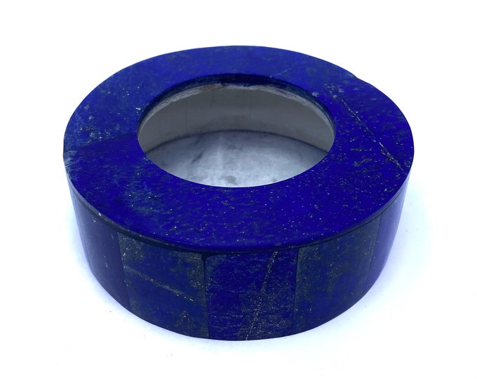 Beautiful Lapis Lazuli Ashtray , Lapis Lazuli Round Ashtray, Lapis Ashtray, Lapis Stone Ashtray, Lapis Blue Ashtray, Lapis Lazuli, 460g