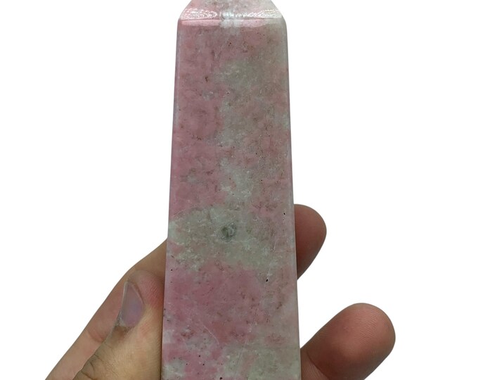 Polished Red Rhodochrosite Tower/Obelisk -Afghanistan Gemstone (315 Grams)