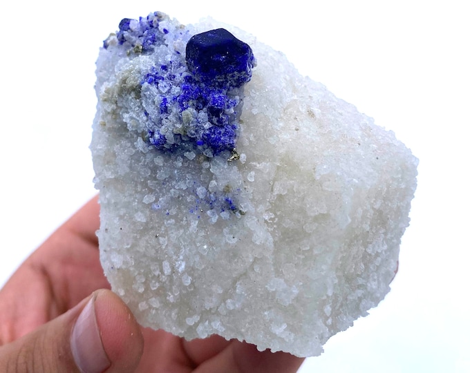 295g Beautiful Lapis Lazurite Crystal On Matrix Specimen, Lapis Lazurite, Lazurite Specimen, Lazurite On Matrix, Lapis Lazurite Specimen