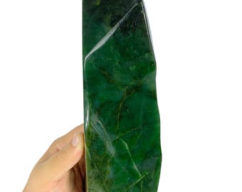 Green Nephrite Jade Free Form: Polished Gemstone (1.95 Kg)