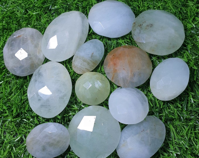 Aquamarine Beautiful Faceted Palms 335 Grams