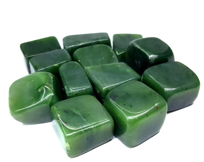 320 Grams Beautiful Nephrite Jade Green Colour Tumbles Hand Made