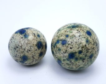 Nice Quality 37 & 31 mm K2 Japer Sphere With Full Blue Dots