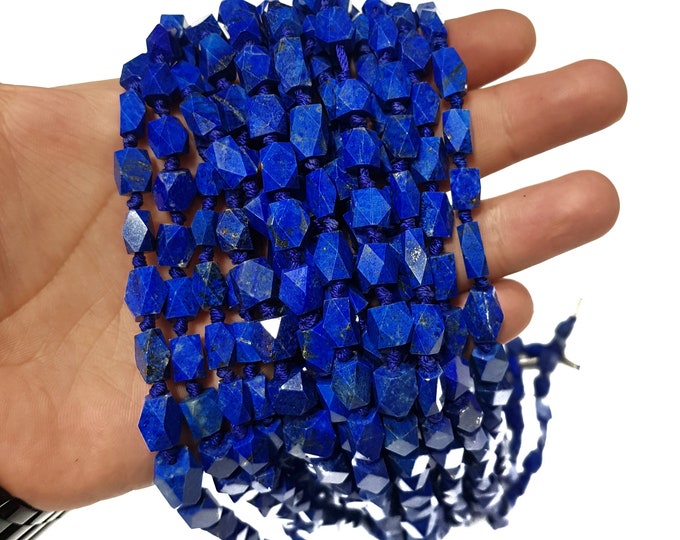 Lapis Lazuli Natural Blue Facet Designs 30 Strands