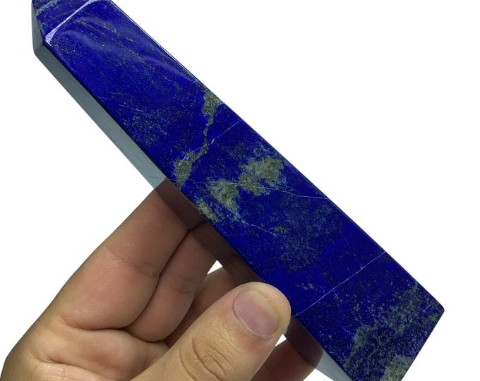 AAA Lapis Lazuli Tower Obelisk: Polished Blue Tower 510g