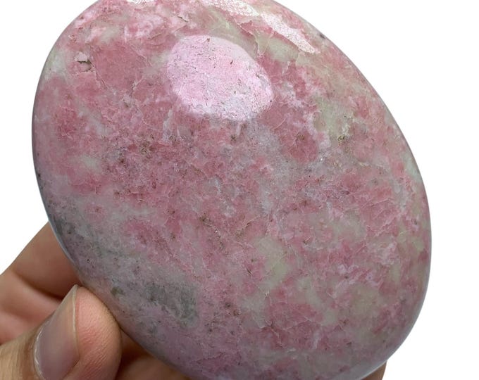 Polished Red Rhodochrosite Palm Stone - Afghanistan Gemstone (190 Grams)
